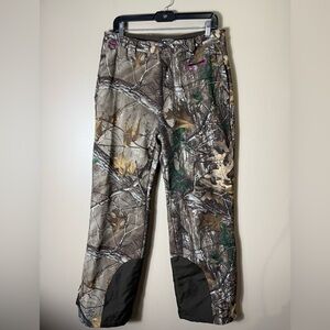 Realtree Womens Camo Hunting Pants Fleece Lined Windproof Water Resistant